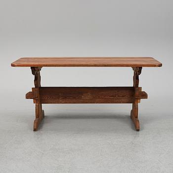 A pine table, 19th Century.