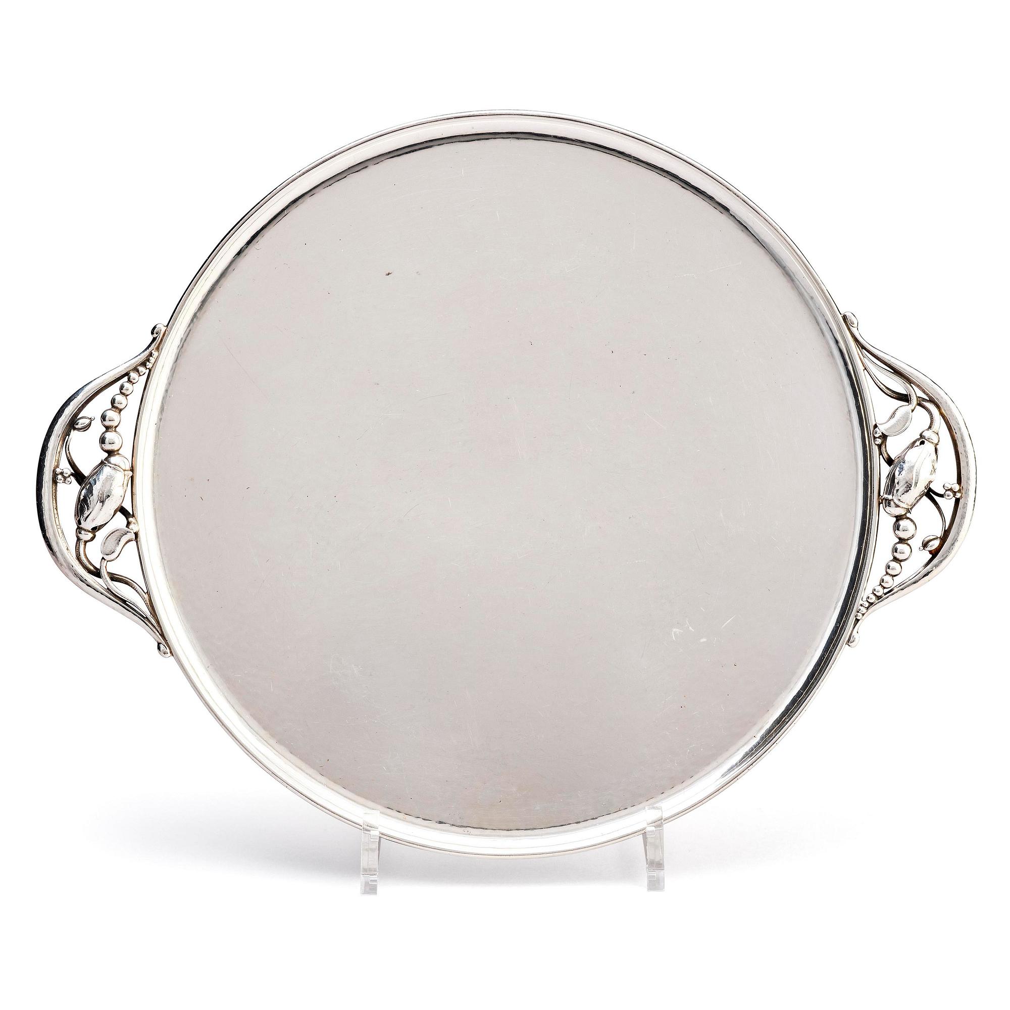 Georg Jensen, a sterling silver 'Magnolia/Blossom' tray, design nr. 2AB. Copenhagen 1933-44.