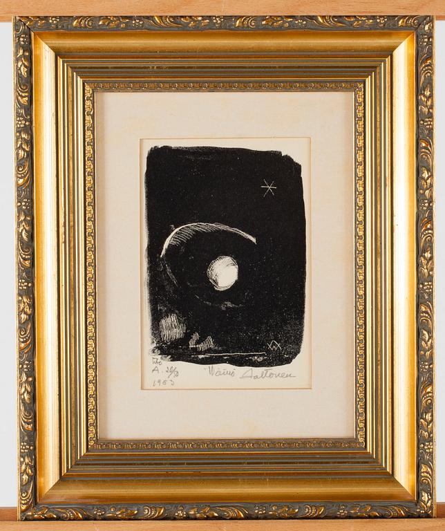 WÄINÖ AALTONEN, litografia, signeerattu ja päivätty 1963.