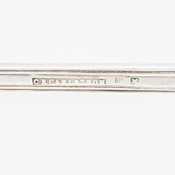 A Swedish 19th century silver plate soup ladle, mark of Carl Robert Carlström.