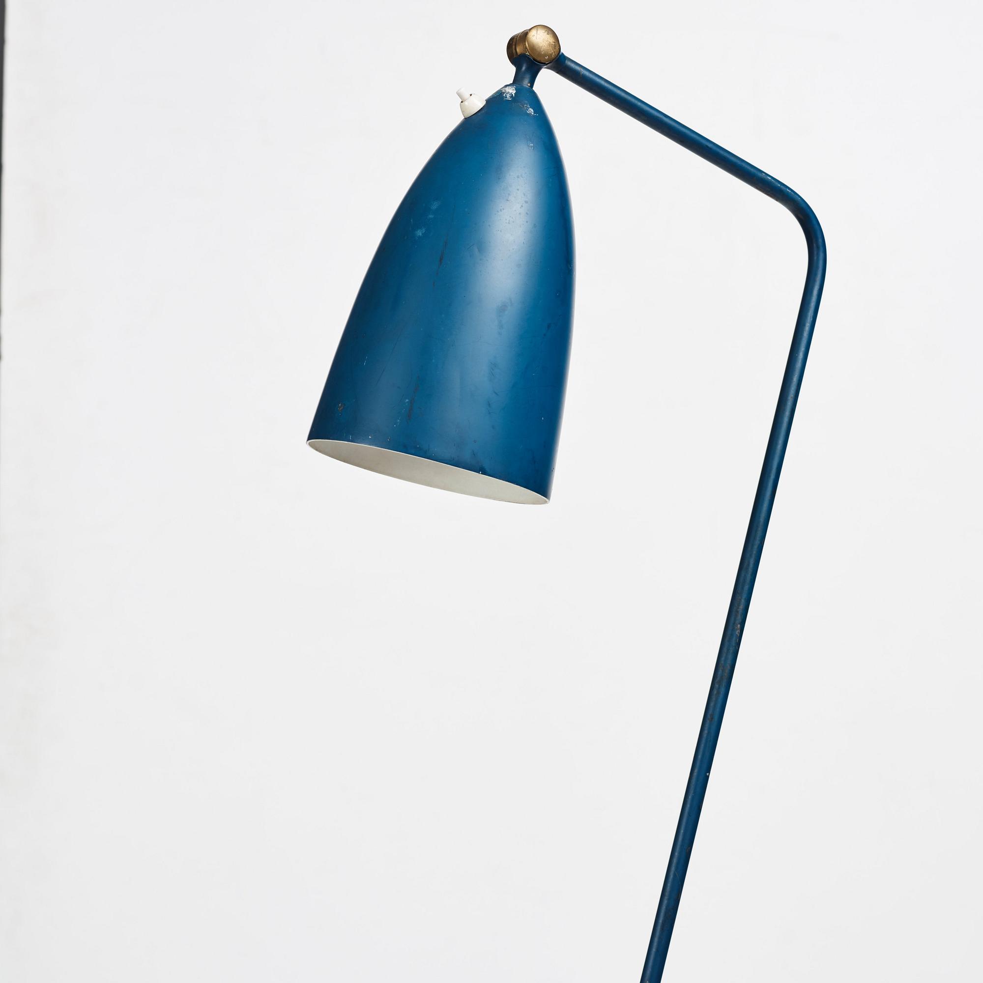 Greta Magnusson Grossman, a "G-33" (Grasshopper) floor light for Bergbom's, Malmö, Sweden 1950's.