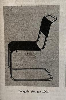 A.W. Nilssons Fabriker, chair, model no. "1004", Malmö, Sweden 1930s.