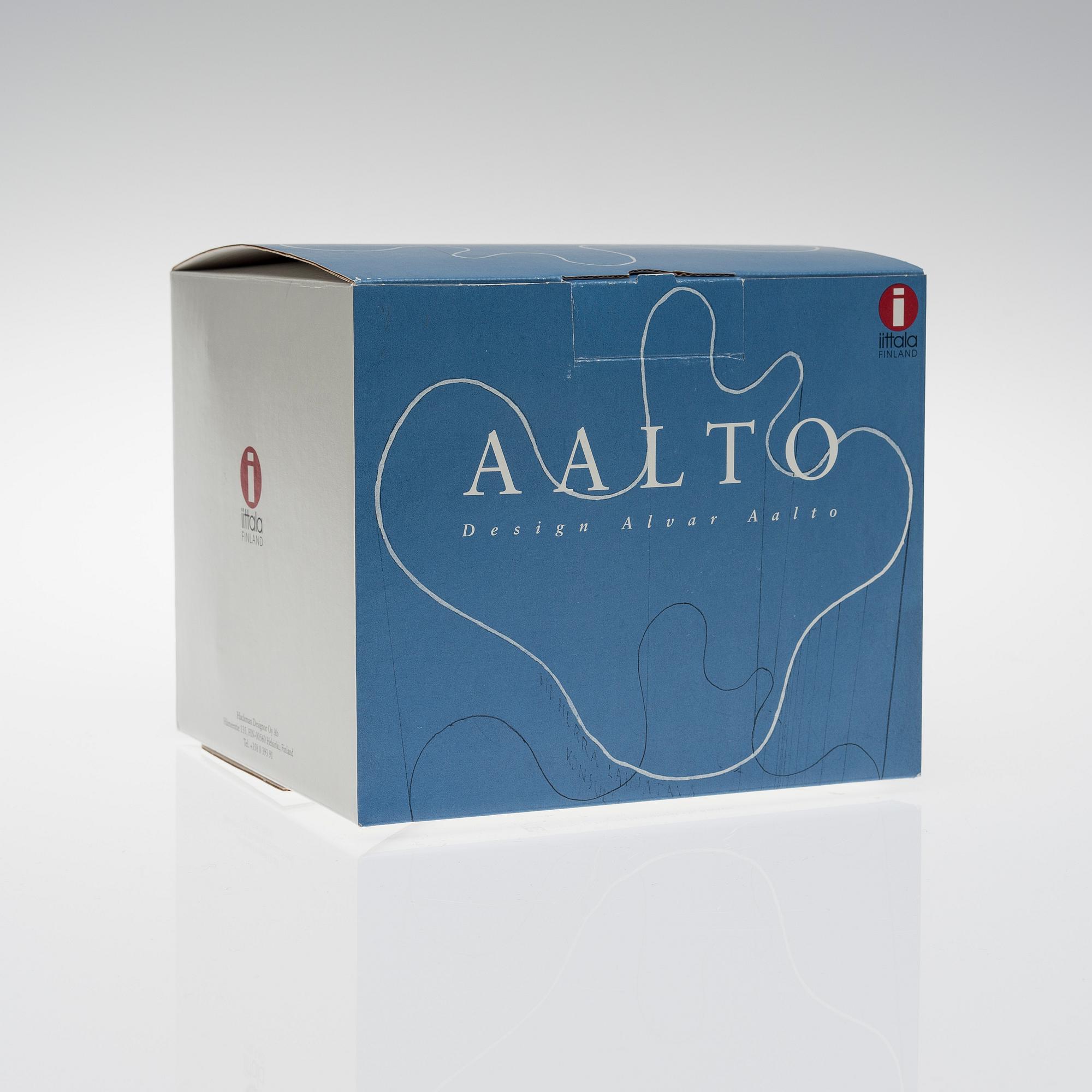 ALVAR AALTO, VAS, glas, "Savoy" 3030, "Jubileumsvas 1996", Iittala, signerad Alvar Aalto 1936-1996.