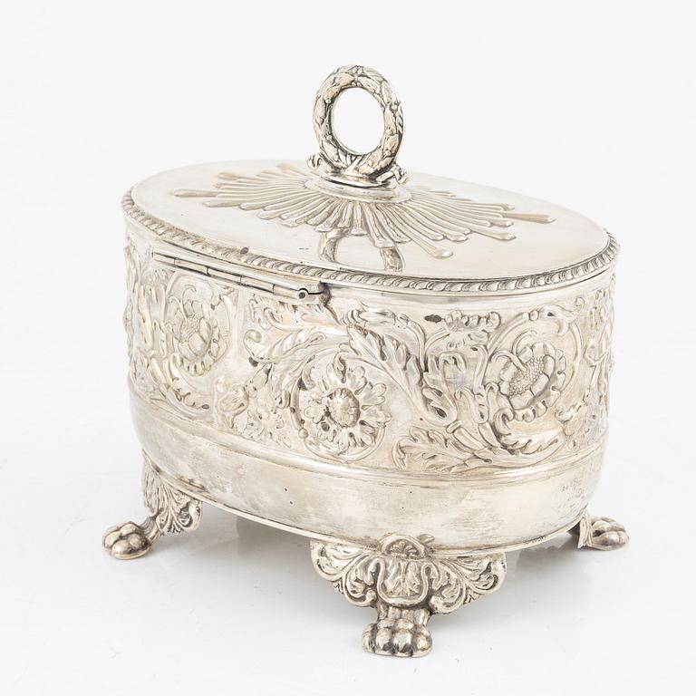 Sockerskrin, silver, Gustav Möllenborg Stockholm  1836.