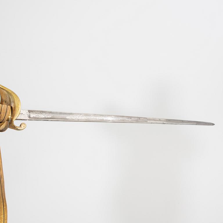 A Swedish infantery sabre, c 1870s, long.