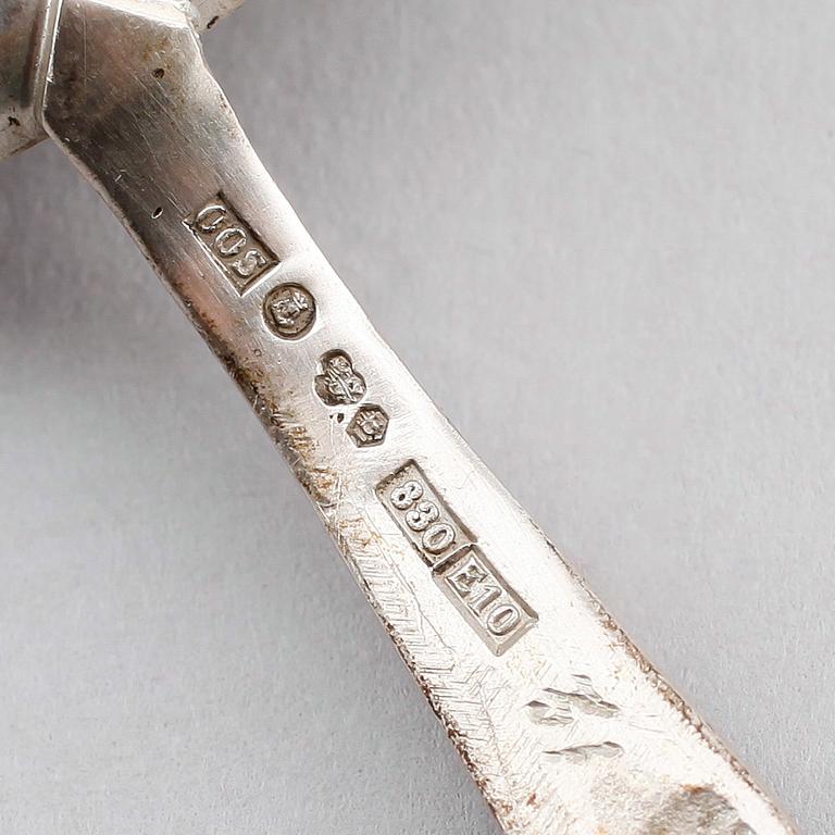 SKEDAR, 3 st, silver, Olle Ohlsson, 1979. Vikt ca 96 g.