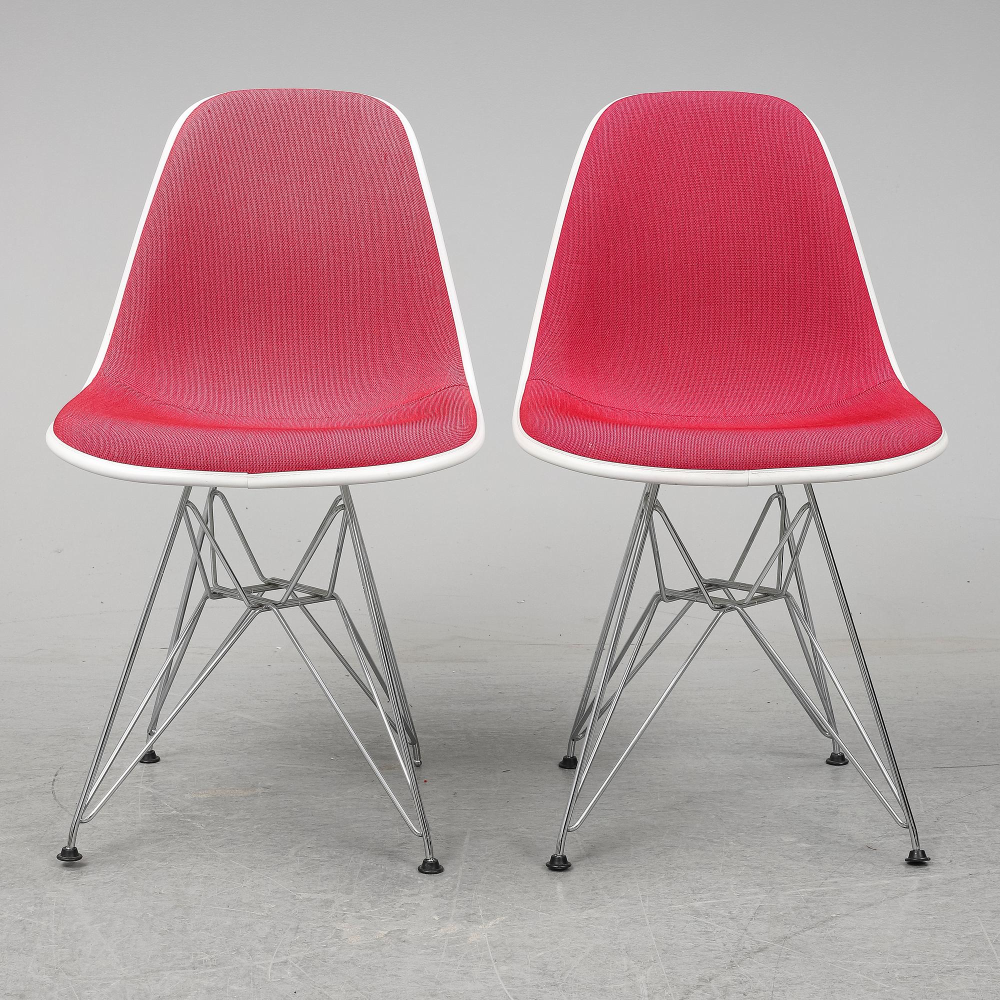 CHARLES AND RAY EAMES, six DSR chairs, Vitra, 2012.