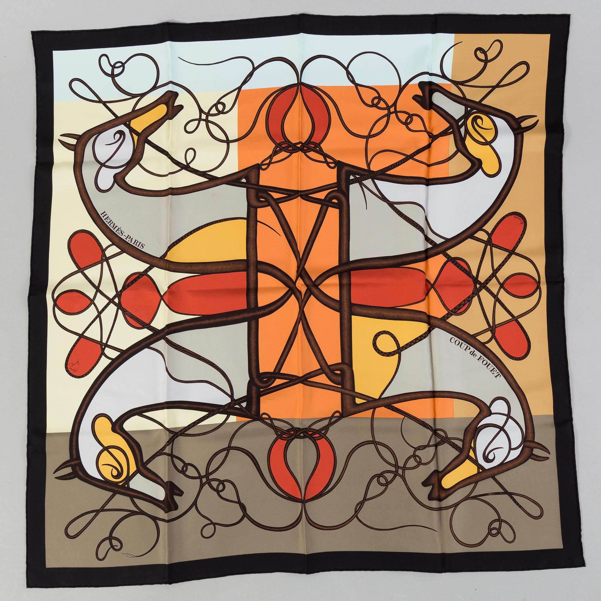 HERMÈS, scarf "Coup de Fouet".