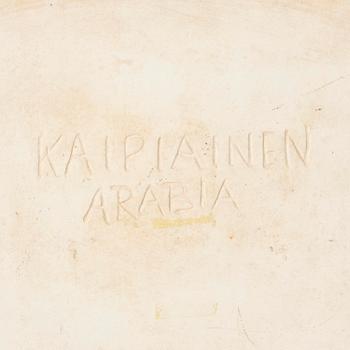 Birger Kaipiainen, a decorative stoneware dish, Arabia, Finland 1960s.