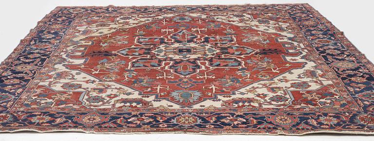 An Antique north west persian carpet, c. 325 x 313 cm.