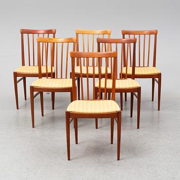 CARL MALMSTEN, A 'Herrgården' table with six chairs and two leaves.