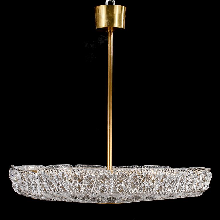 TAKLAMPA, Orrefors, 1900-talets andra hälft, höjd ca 50 cm.