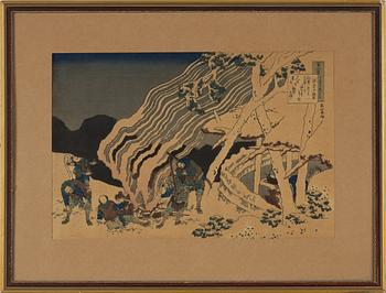 Katsushika Hokusai, efter, träsnitt, Meiji eller Taisho.