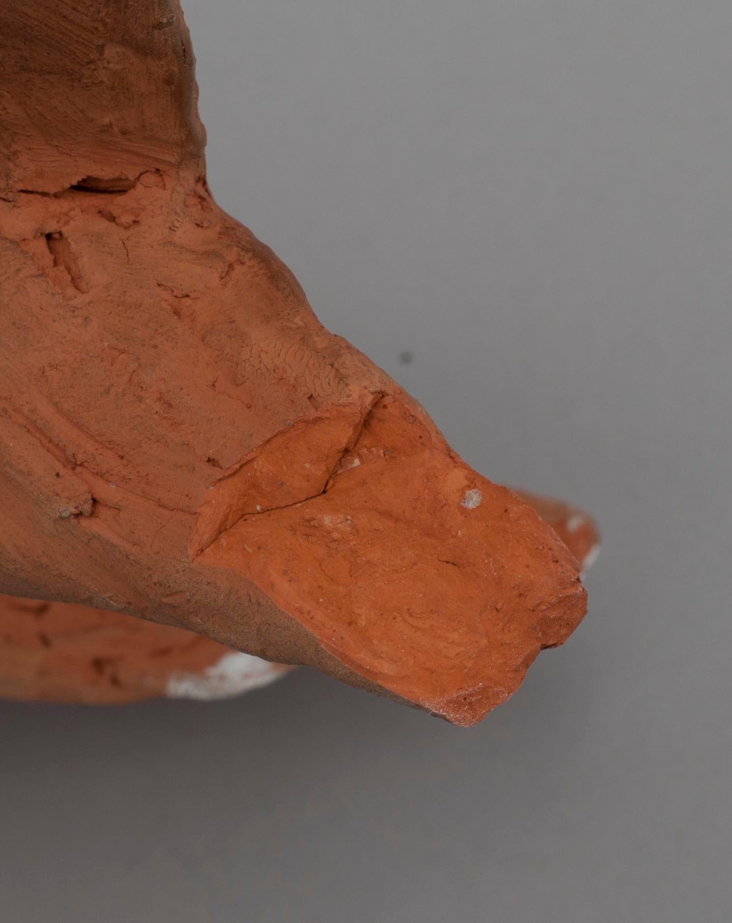 VILLE VALLGREN, skulptur, rödlera, signerad i godset, daterad 1935.