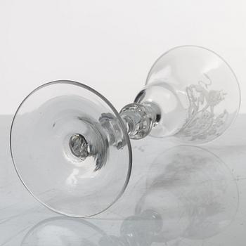 Pokalglas, engelska riksvapnet, England, 1800-tal.