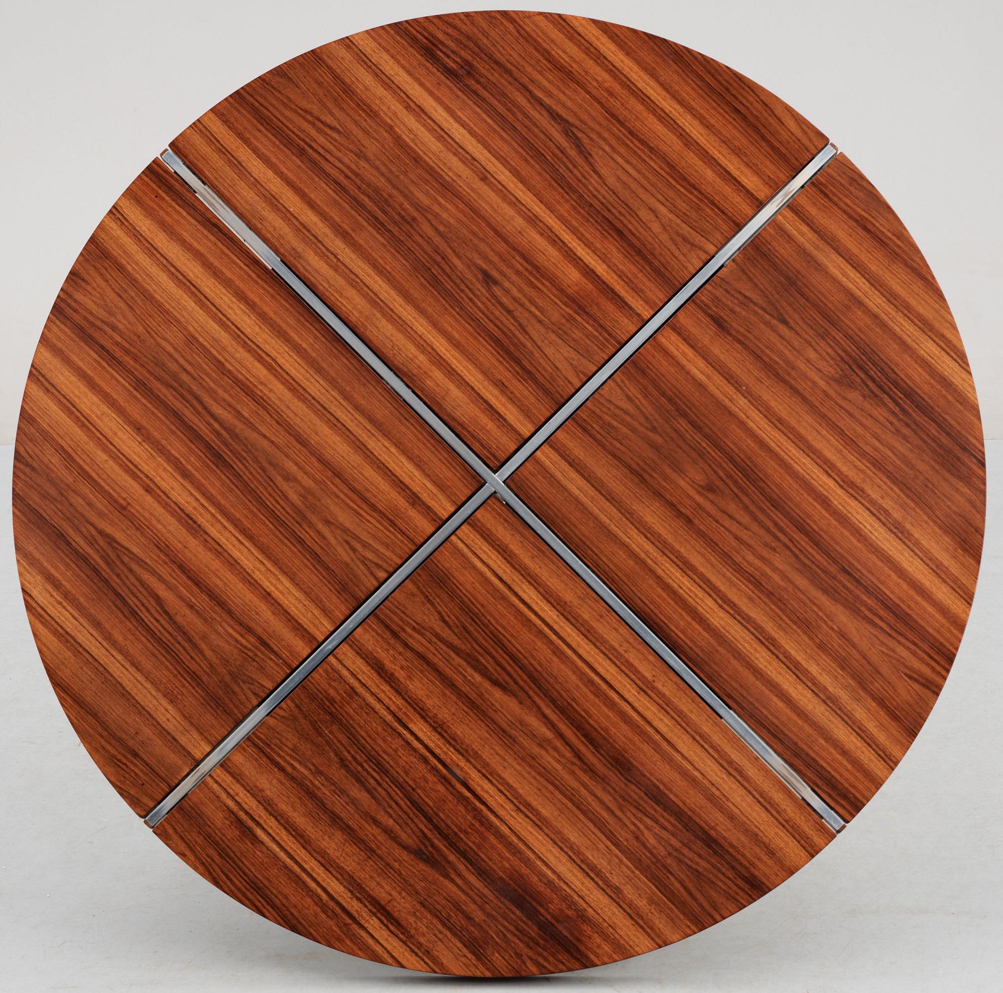 A rosewood dining table, attributed to Preben Fabricius & Jørgen Kastholm, Denmark 1960's.