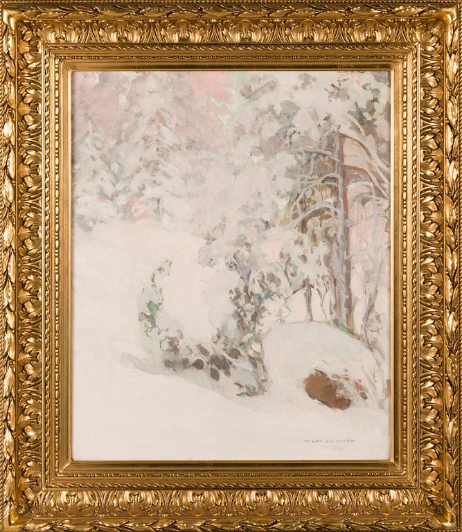 WILHO SJÖSTRÖM, VINTERLANDSKAP.