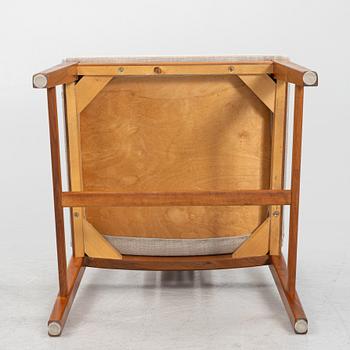 SIx walnut chairs from Linde Nilsson, 1960s.