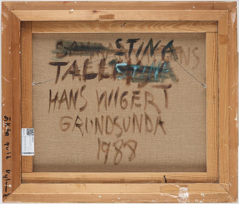 Hans Wigert, olja på duk, signerad och daterad Grundsunda 1988 a tergo.