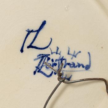 Tyra Lundgren, two stoneware dishes, Rörstrand, 1930's.