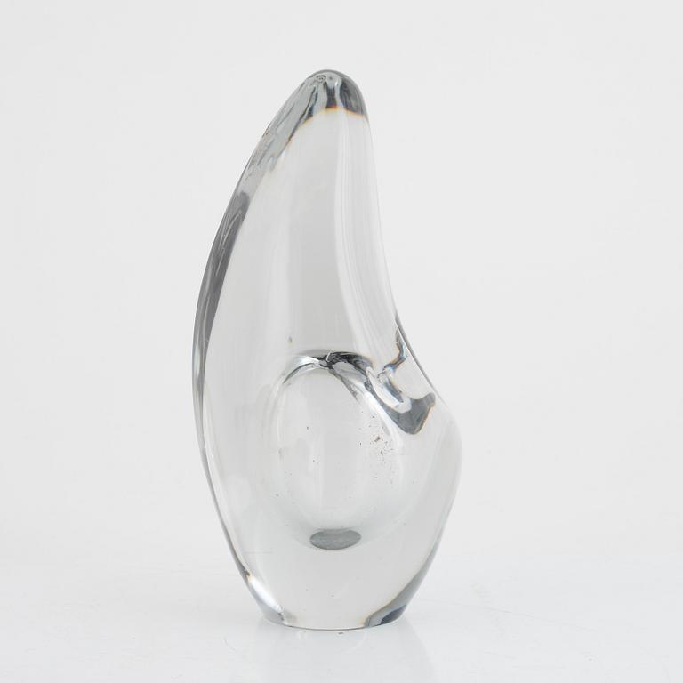 Timo Sarpaneva, a 'Bird's head' glass sculpture, Iittala 1955.