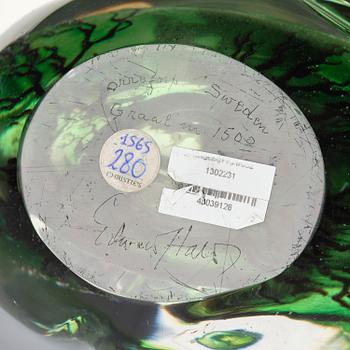 Edward Hald, a fish graal glass object, Orrefors 1944, no 1500.