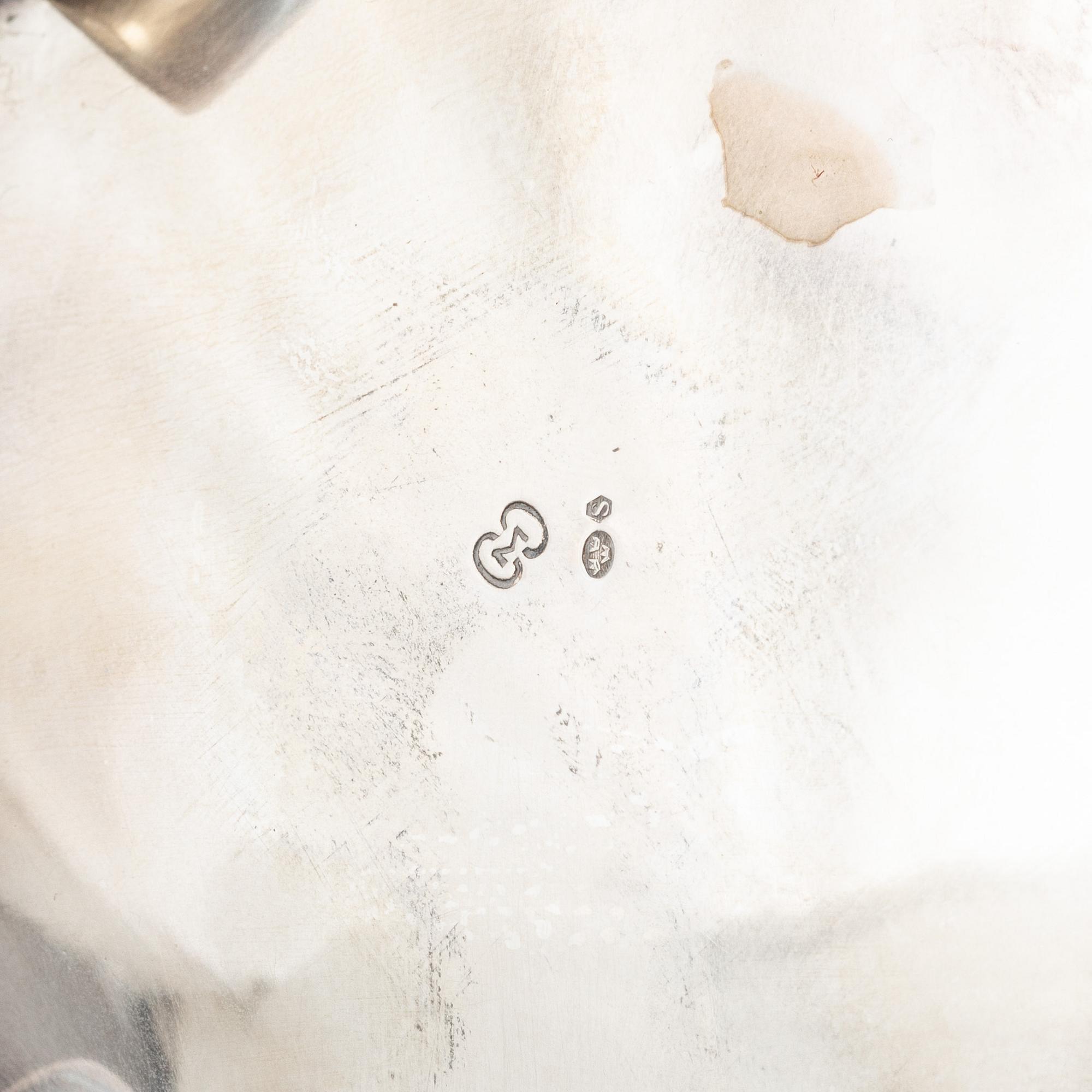 A Rococo-style silver tea pot, probably Norway, mid 20th century.