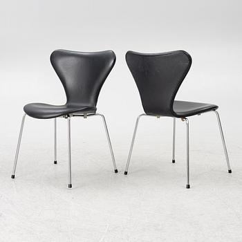 Arne Jacobsen, stolar, 6 stycken "Sjuan" Fritz Hansen, 2000-tal.