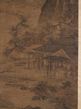 A scroll painting by anonymous artist, ink and colour on paper, late Ming/early Qing dynasty after an old master.