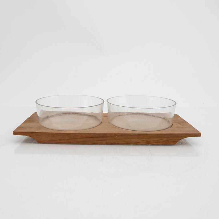 Signe Persson-Melin, a set of six bowls and tray Kosta Boda.