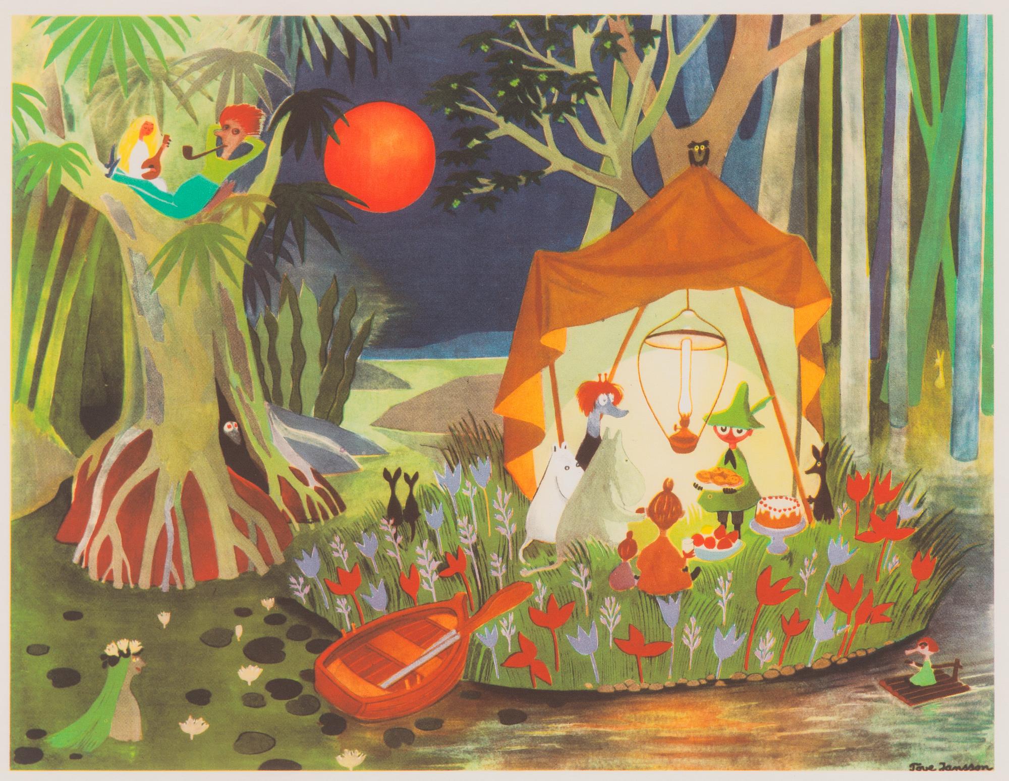 Tove Jansson, poster, "Secret Island".
