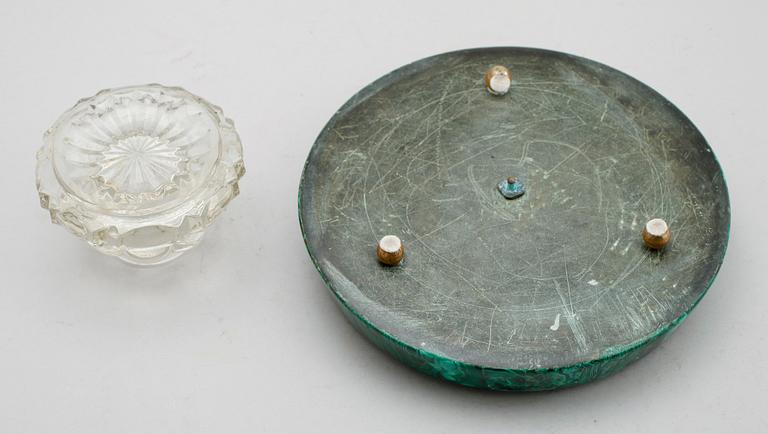 BLÄCKSTÄLL, malakit, 1800-/1900-tal.