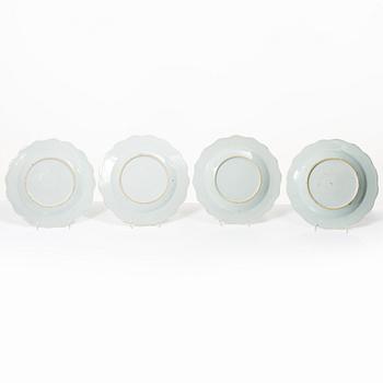 17 Famille Rose export porcelain plates, China, Qianlong (1736-95).