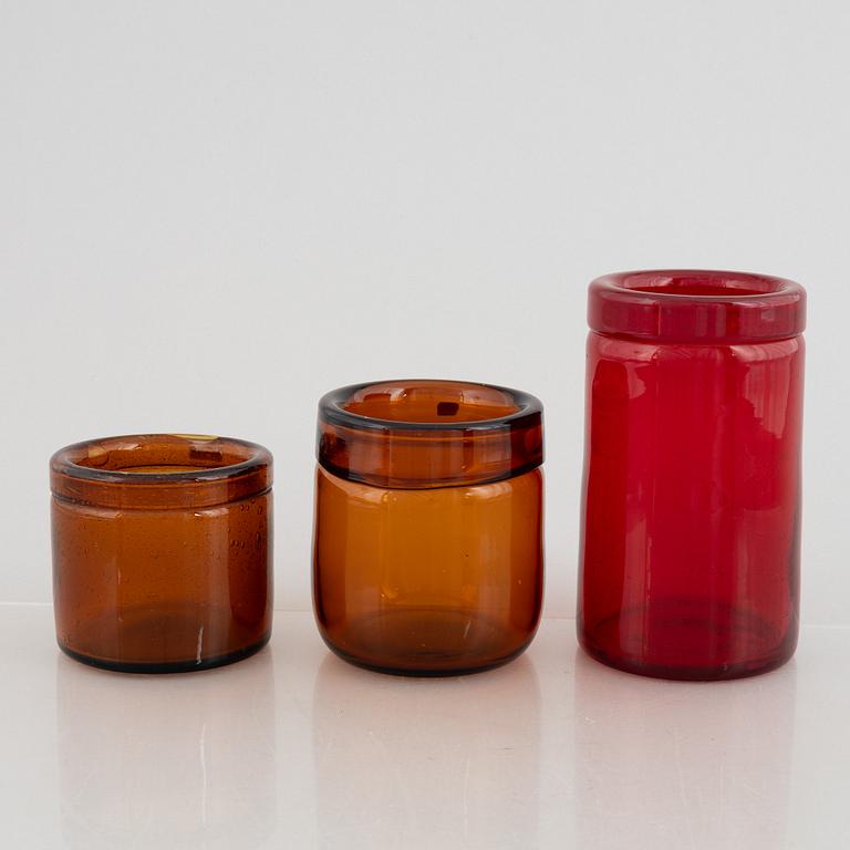 Erik Höglund, collection of glass objects, 17 pieces, Boda.