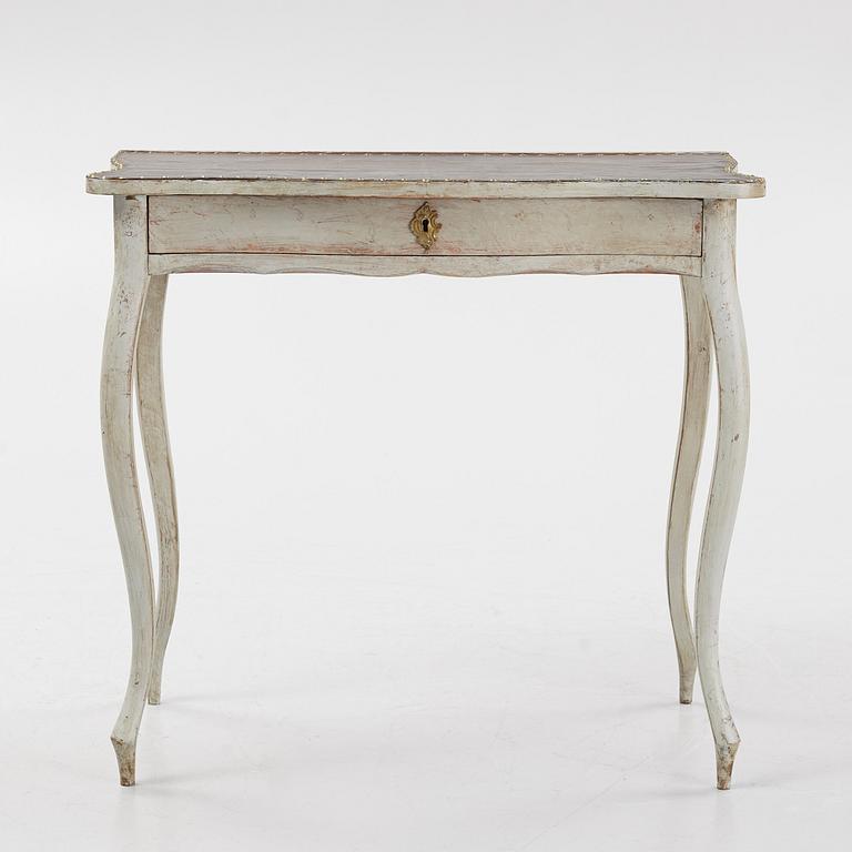 A rococo-style painted table, 19th century.