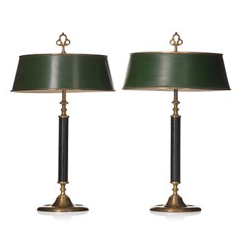 192. Melchior Wernstedt, a pair of table lamps, model "25760", Nordiska Kompaniet, 1920s.