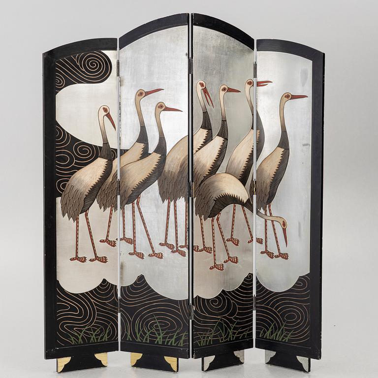 A four-panel folding screen, second half of the 20th Century.
