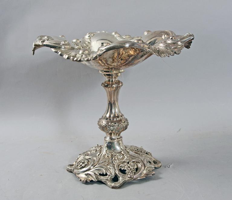 UPPSATSSKÅL, silver, nyrokoko, Möllenborg Feron 1856, vikt 1180g.