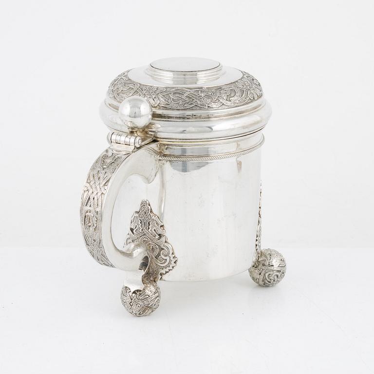 A Baroque style silver tankard, Birger Eriksson Göteborg, after 1927.