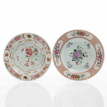 Tallrikar, 15 stycken, porslin, Kina, Qingdynastin, 1700-tal.