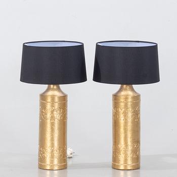 A pair of table lamps from Bitossi, Italy.