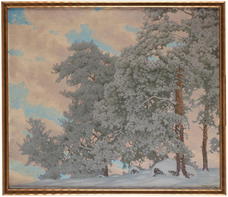 Gustaf Fjaestad, Winter scene from Glava.