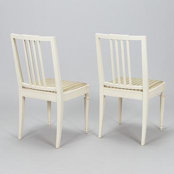 Chairs, 6 pcs, Gustavian style, later half of the 20th century.