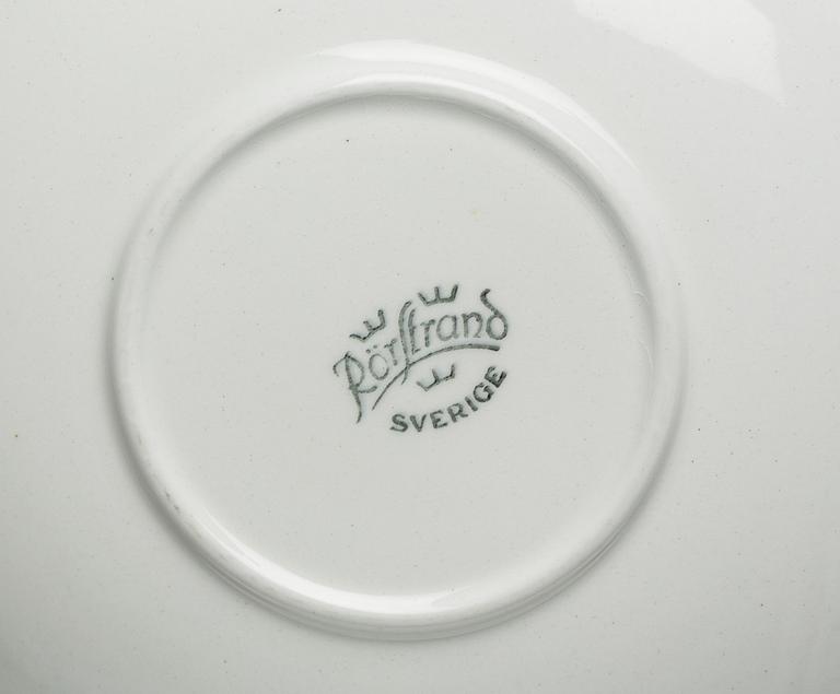 SERVISDELAR, 12 delar, flintgods, "Blå Eld", Hertha Bengtsson, Rörstrand,
