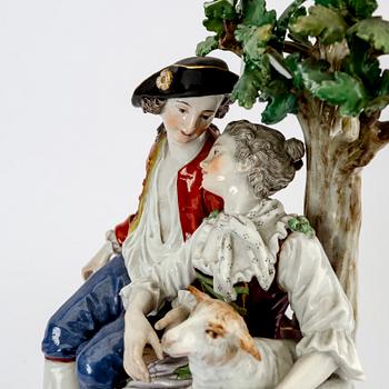 Figurin Meissen 1900-talets första hälft porslin.