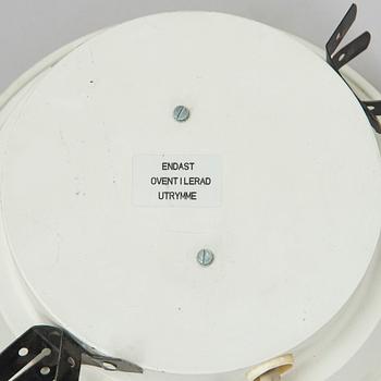 Arne Jacobsen, A pair of 'Munkegaard' ceiling lights for Louis Poulsen, Denmark.