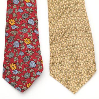 HERMÈS, two silk ties.