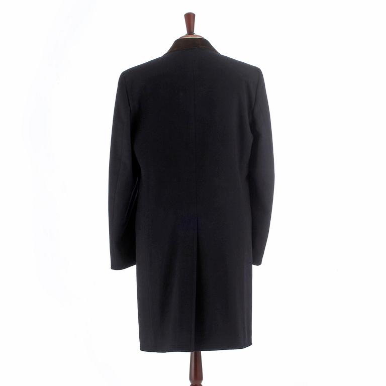PARK HOUSE, a dark blue wool and cashmere coat / covert coat, storlek 50.