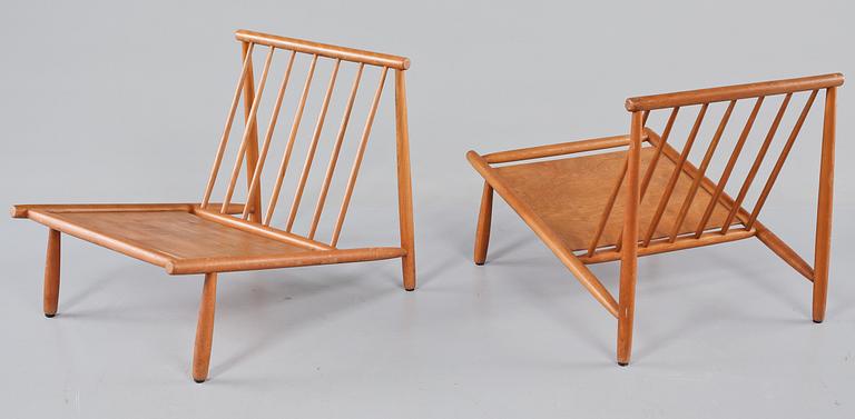 FÅTÖLJER, ett par, Alf Svensson, Dux, 1950-tal.