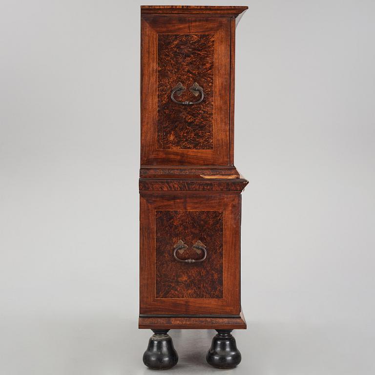 A Swedish late Baroque alder root cabinet.